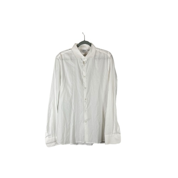 J.Lindeberg Slim Fit White Dress Shirt Men’s Size L Made in Serbia - Picture 2 of 6